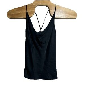 L'Agence Black Size Large Lightweight Tank Top Crisscross Straps